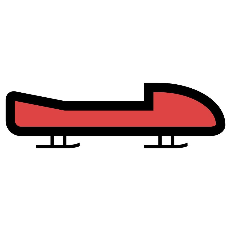 vector de icono de bobsleigh