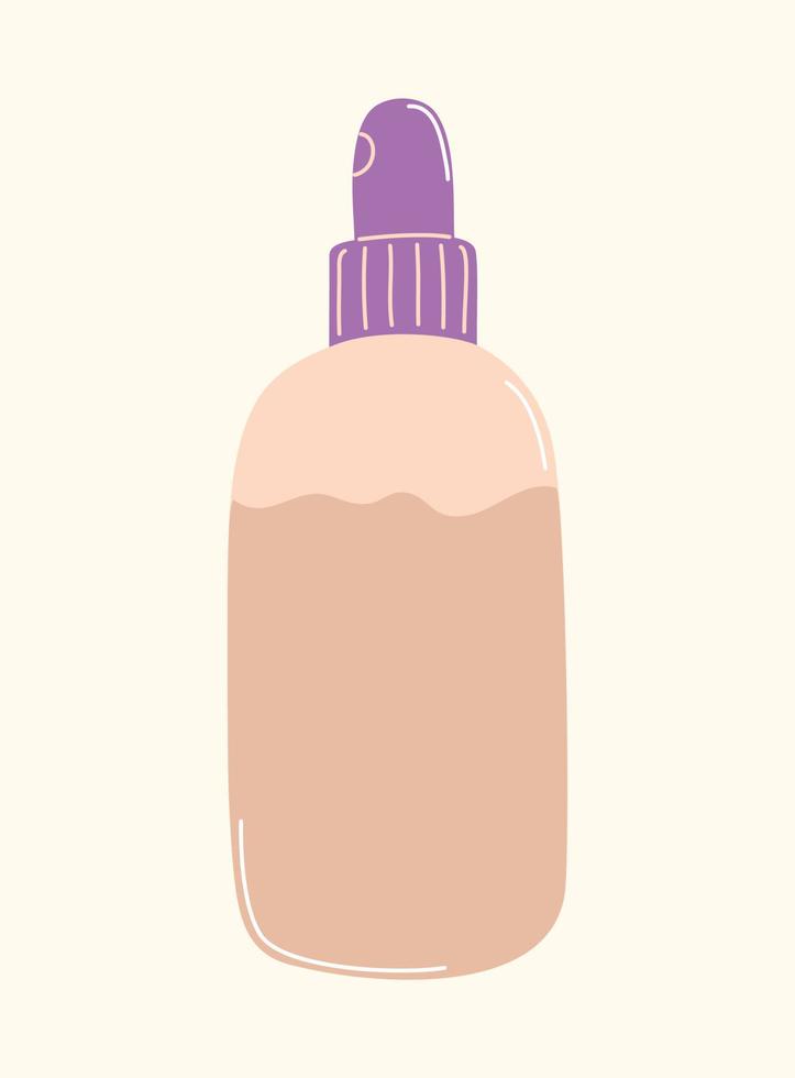 Skincare product with hand drawn style vector