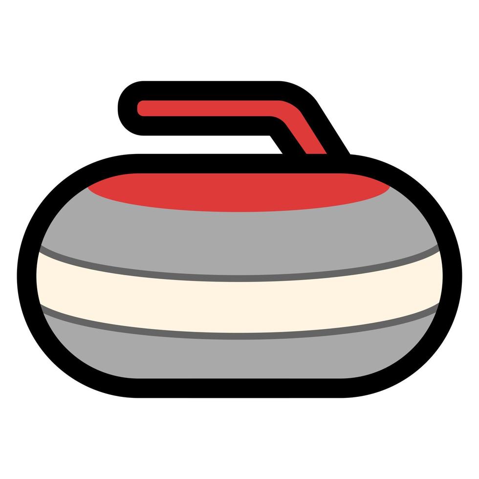 icono de juego de curling vector