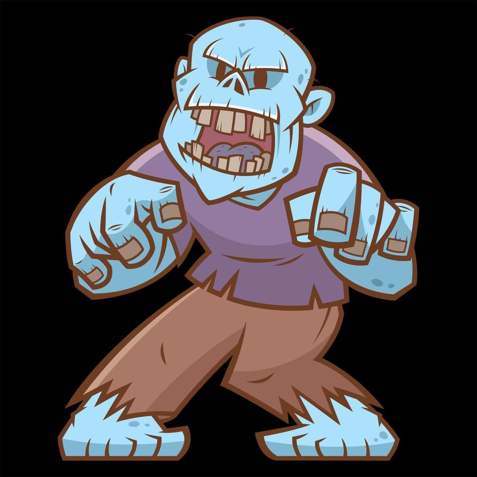 vector illustration of zombie cartoon character