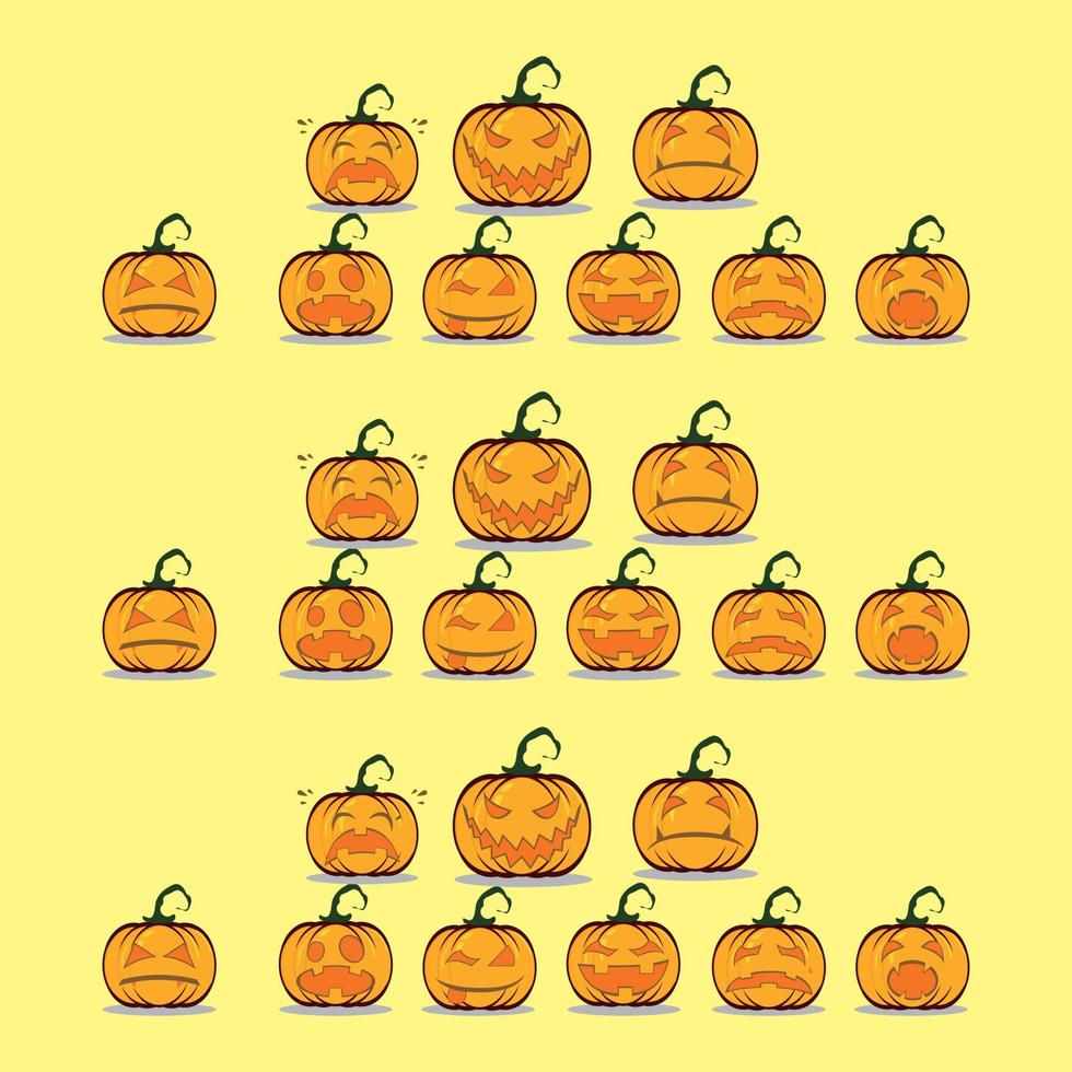 vector illustration of halloween pumpkin character