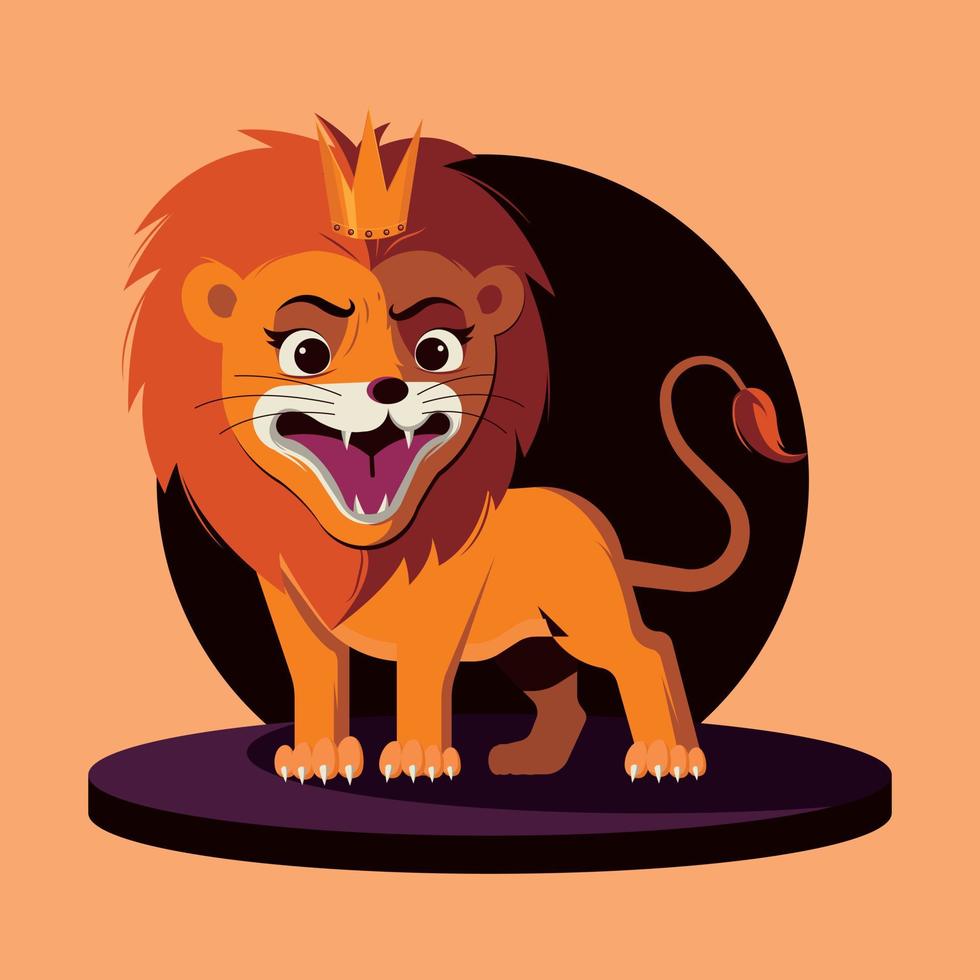 vector illustration of a lions head