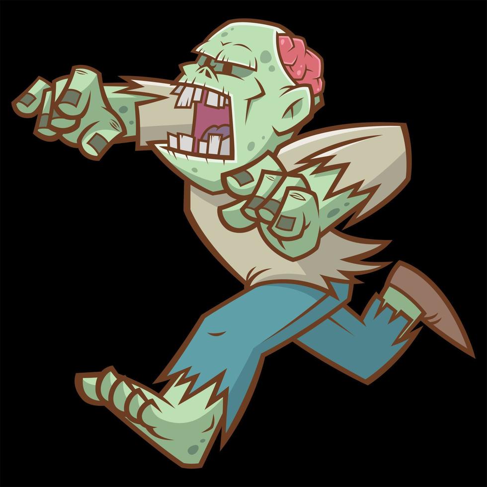 vector illustration of zombie cartoon character 13687206 Vector Art at ...