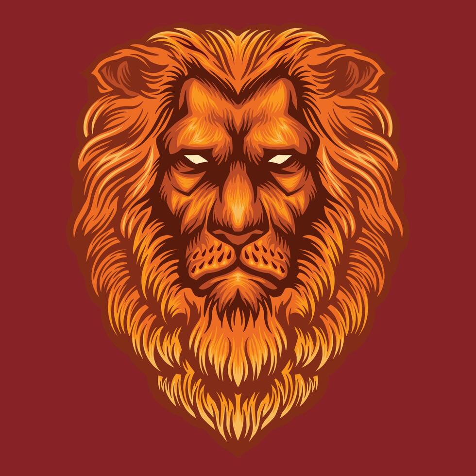 vector illustration of a lions head 13687241 Vector Art at Vecteezy
