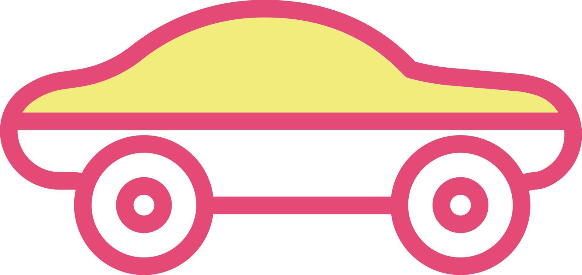 Modern red car, illustration, vector, on a white background. vector