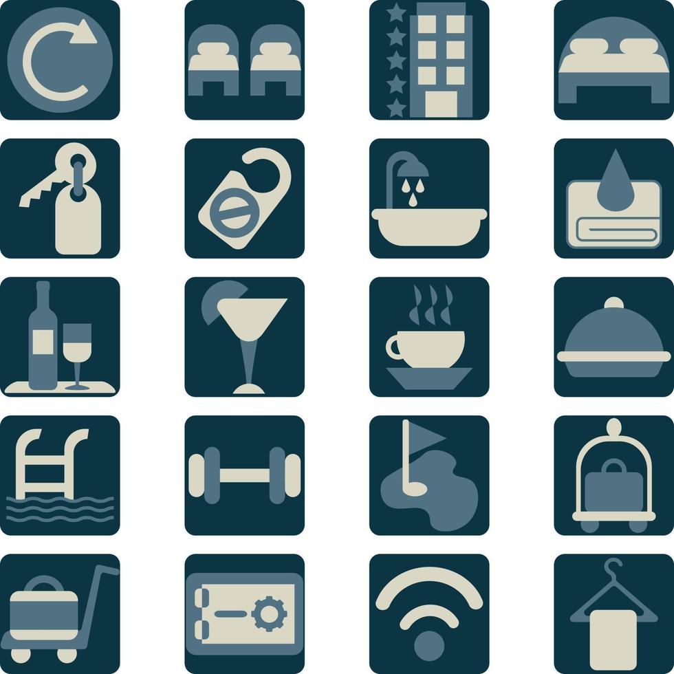Hotel service, illustration, vector, on a white background. vector
