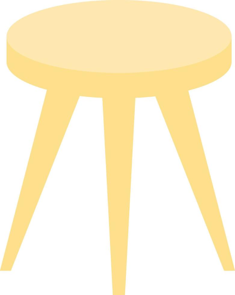 mesa de madera amarilla, ilustración, sobre un fondo blanco. vector