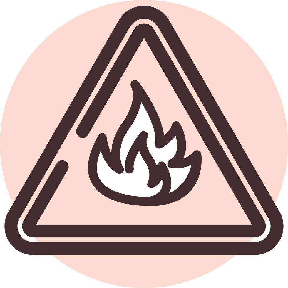 signo de fuego, ilustración, vector sobre fondo blanco.