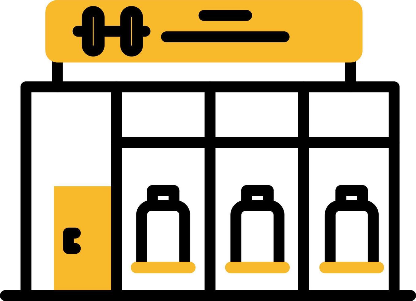 Gym body building equipment, illustration, vector on a white background.