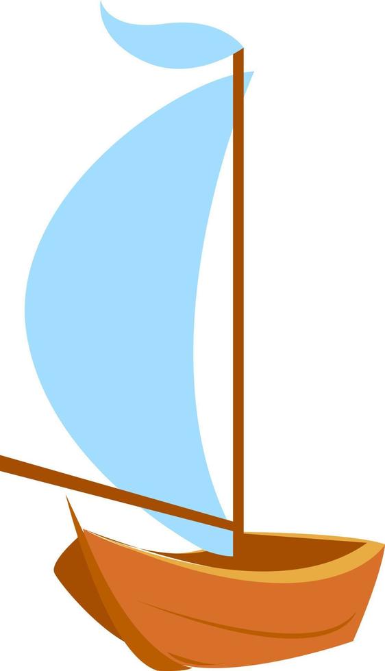 Small boat, illustration, vector on white background.