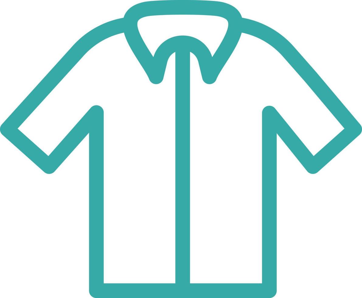 Small white shirt, illustration, vector on a white background.
