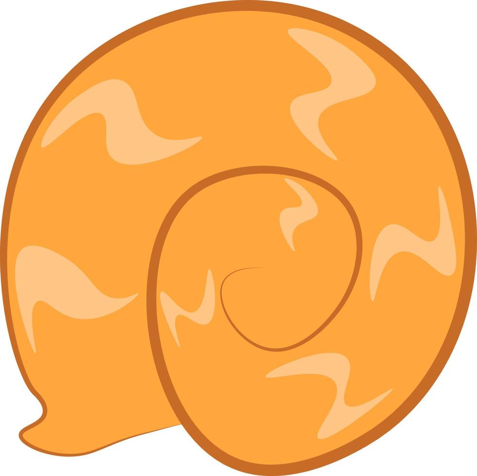 A beautiful snail shell, vector or color illustration.