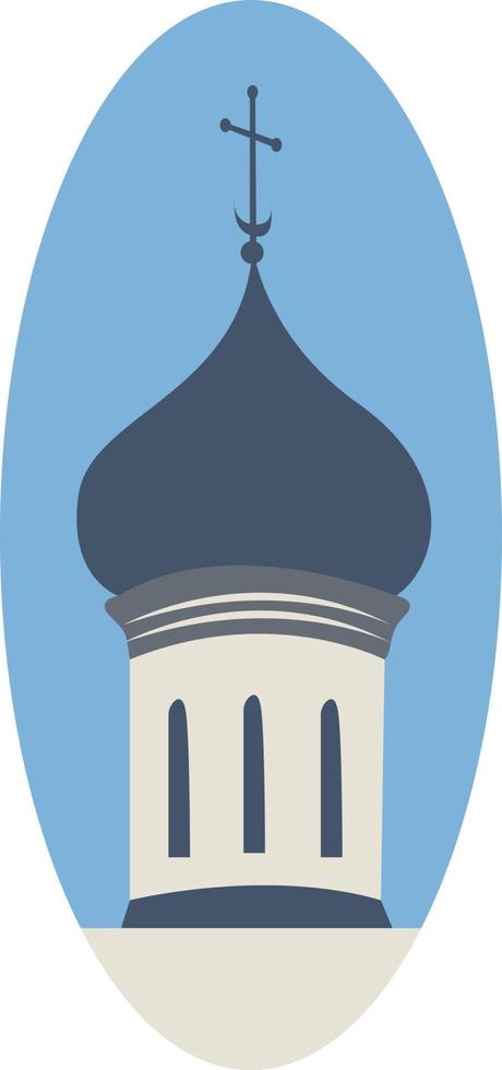 Orthodox church, illustration, vector on white background.