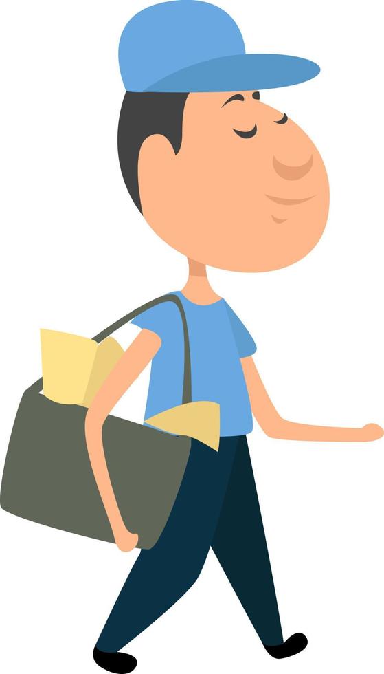 Postman, illustration, vector on white background