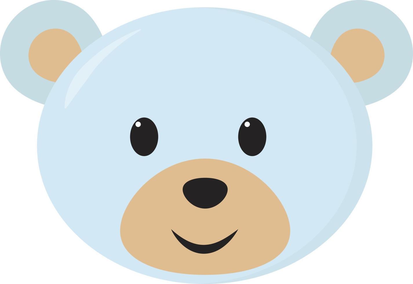 White bear, illustration, vector on white background.