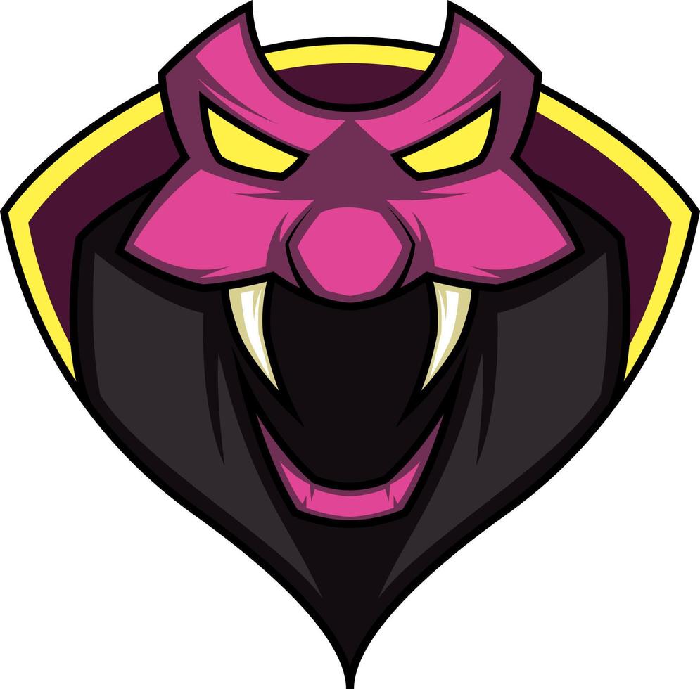 Snake logo for gaming illustration vector on white background