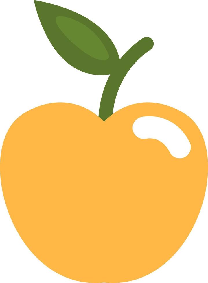 Yellow apple,illustration, vector, on a white background. vector