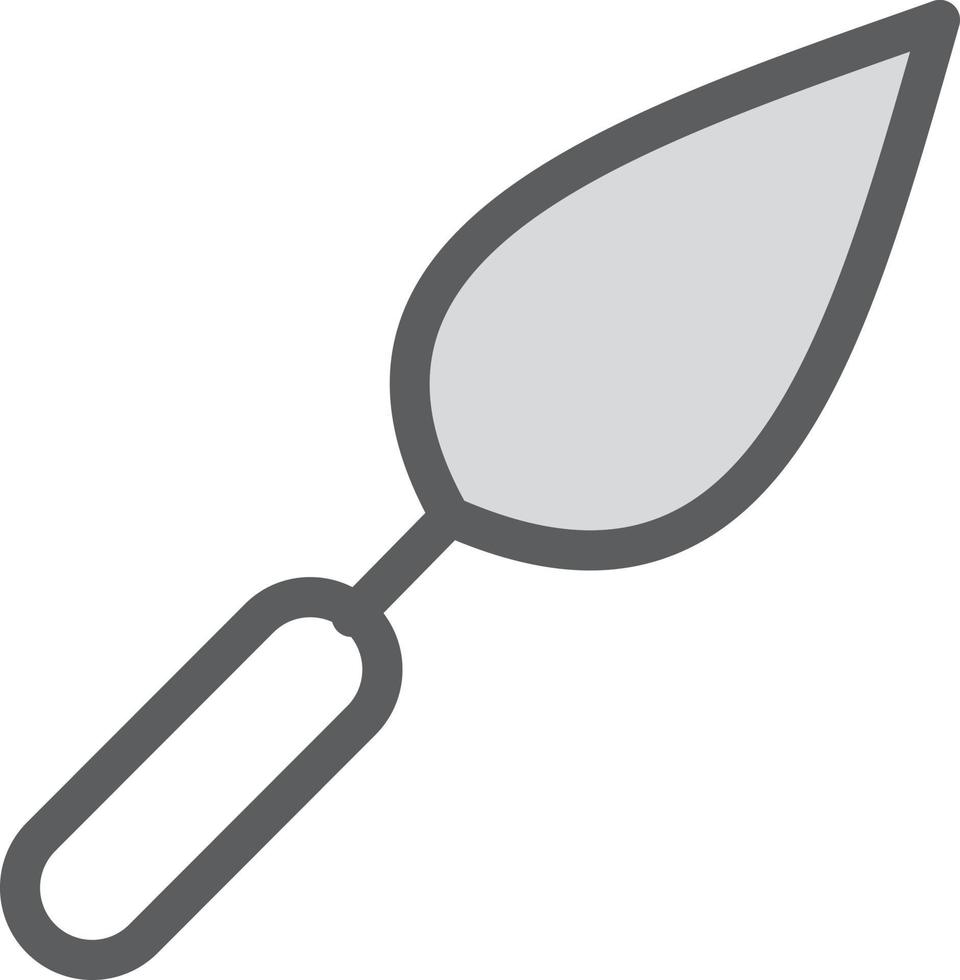 Kitchen cake spoon, illustration, vector on a white background.