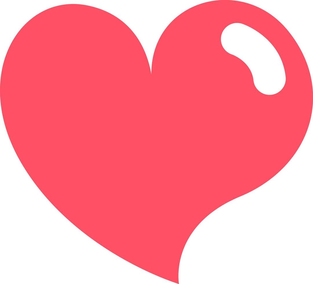 Big pink heart, illustration, vector on a white background.