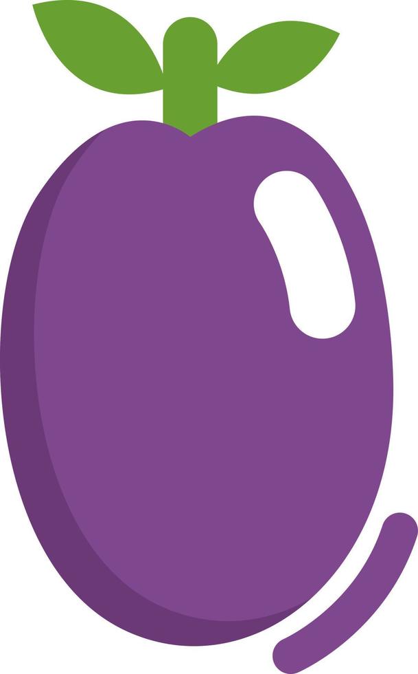 Purple plum, illustration, vector, on a white background. vector