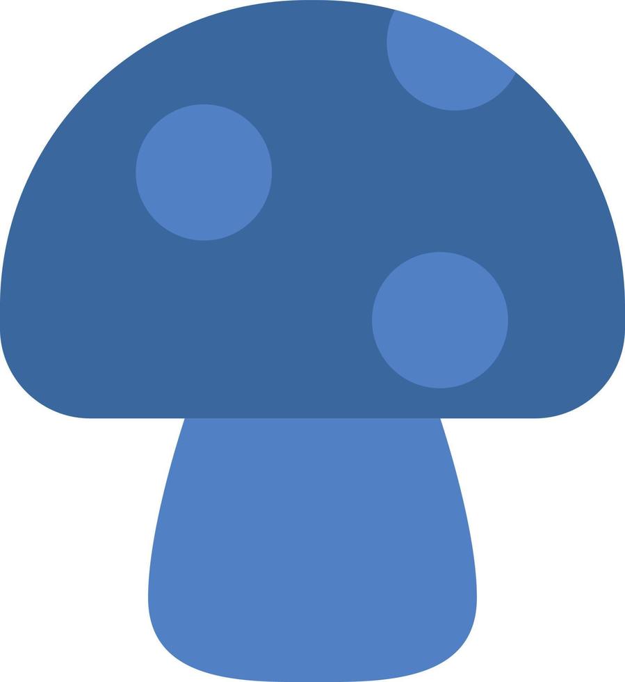 hongo azul, icono de ilustración, vector sobre fondo blanco