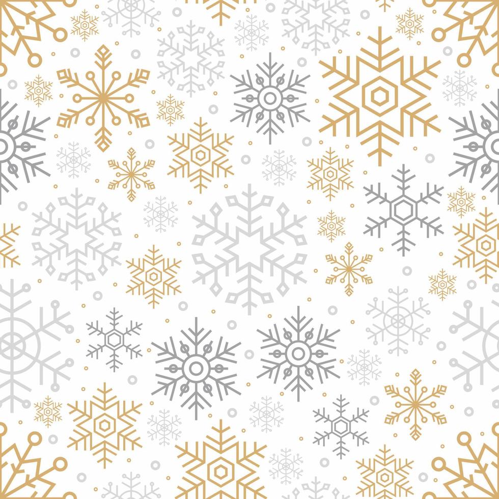 Snowflakes Seamless Pattern vector