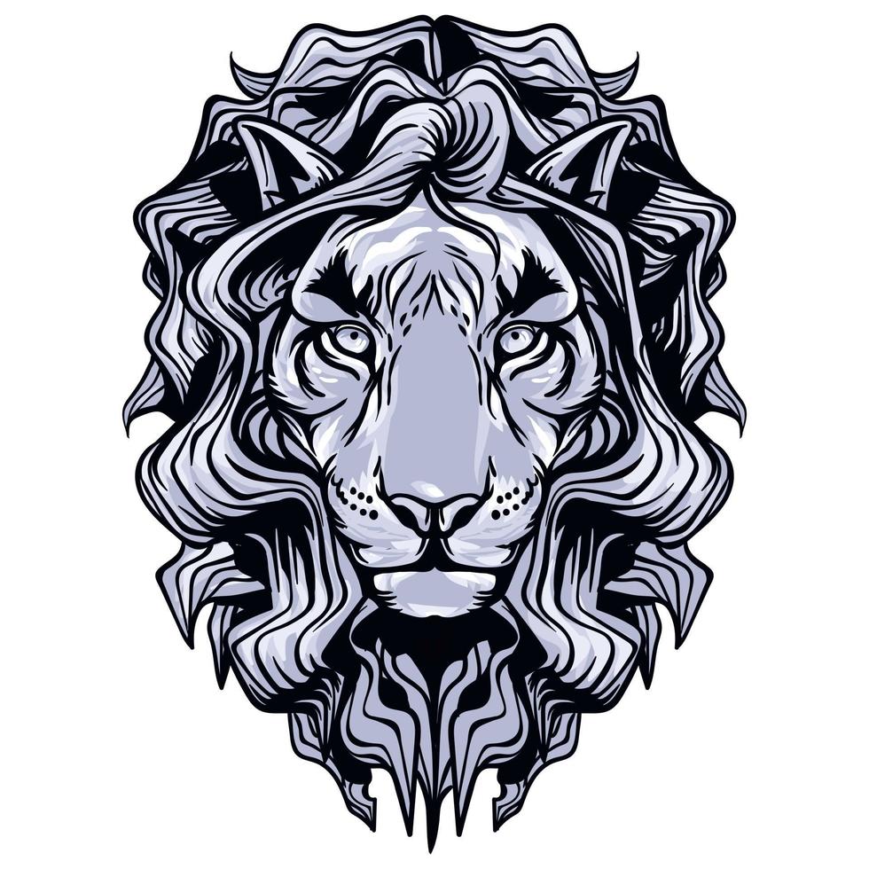 vector illustration of a lions head 13687793 Vector Art at Vecteezy