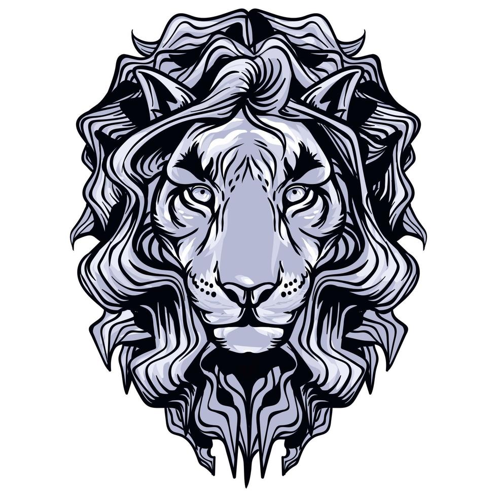 vector illustration of a lions head