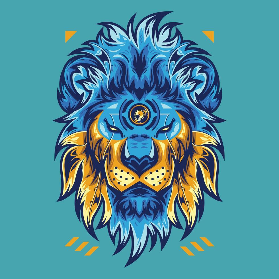 vector illustration of a lions head 13687795 Vector Art at Vecteezy