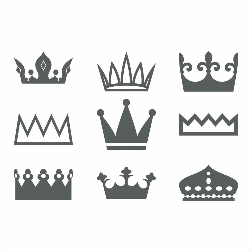 ilustración vectorial del icono de la corona del rey vector