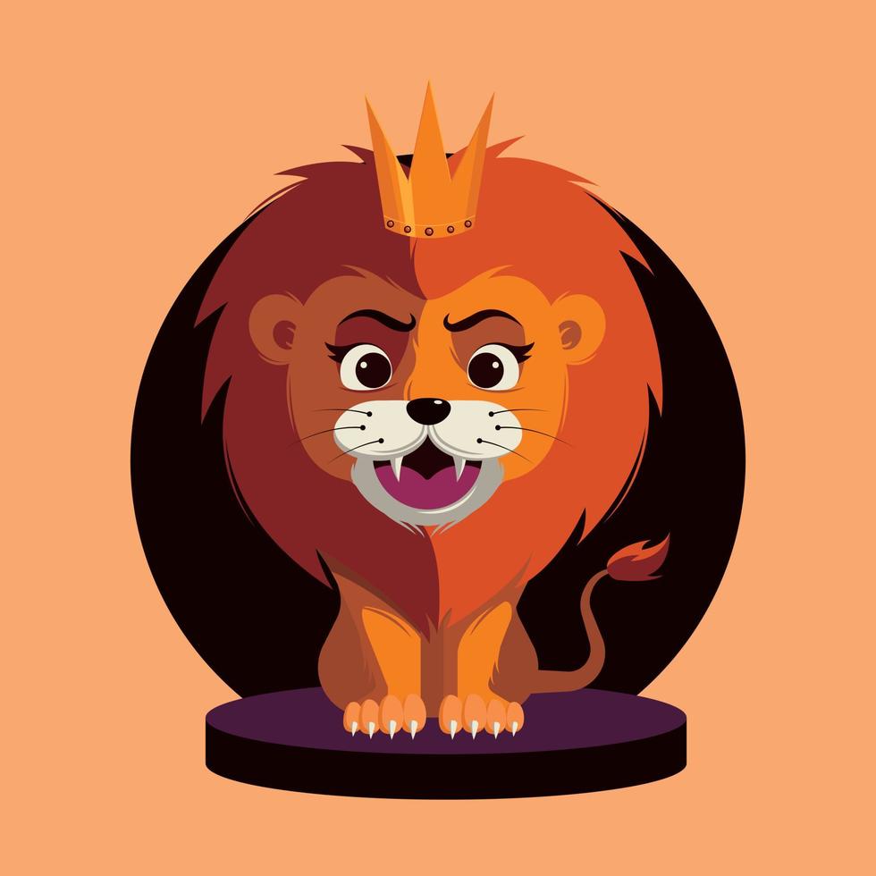 vector illustration of a lions head