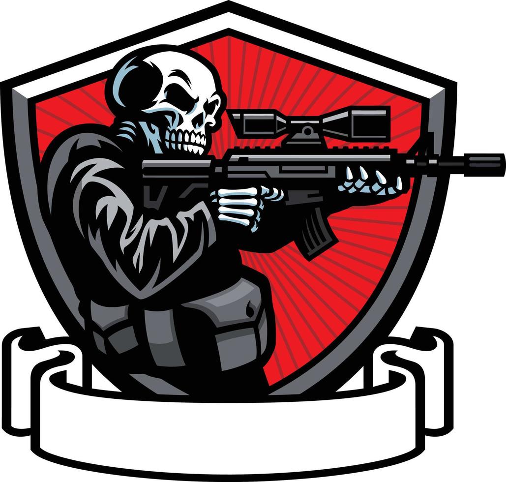 ilustración vectorial de la mascota de la policía armada vector