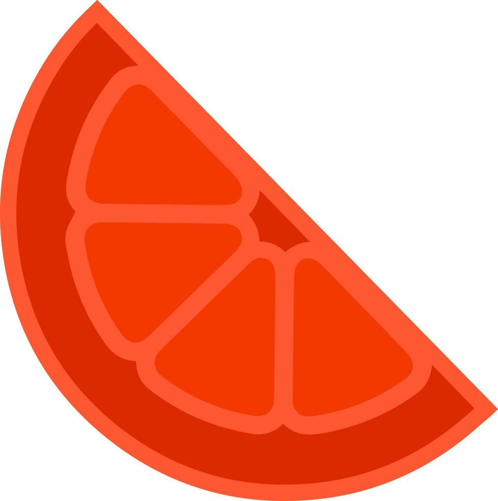 rojo naranja, ilustración, vector sobre fondo blanco