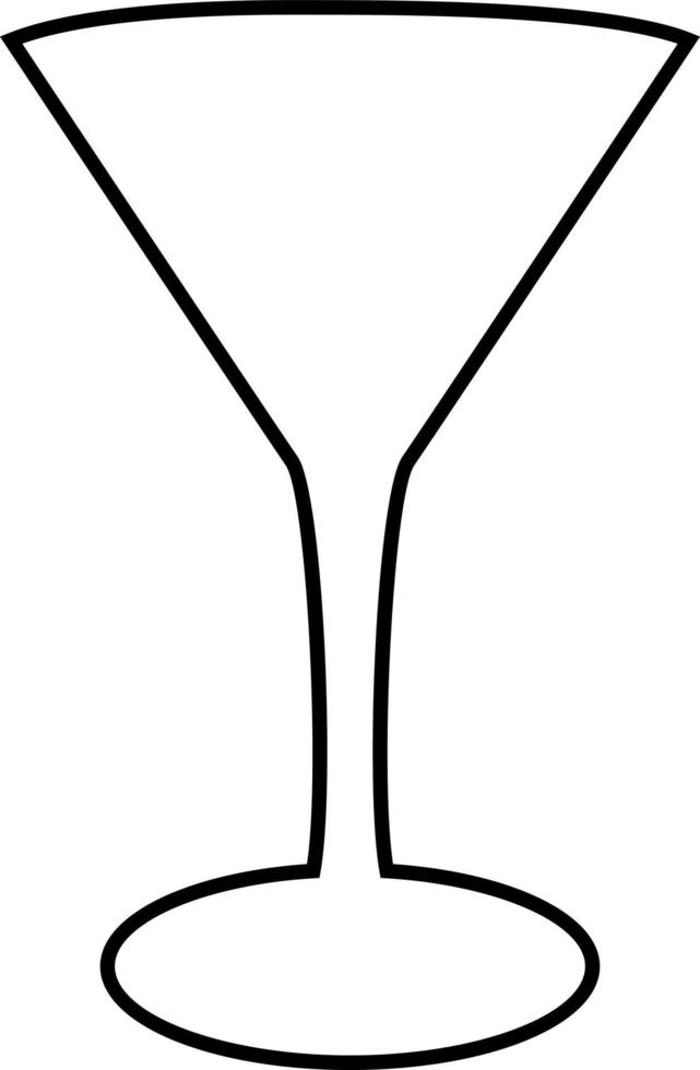 cóctel en un vaso, icono de ilustración, vector sobre fondo blanco