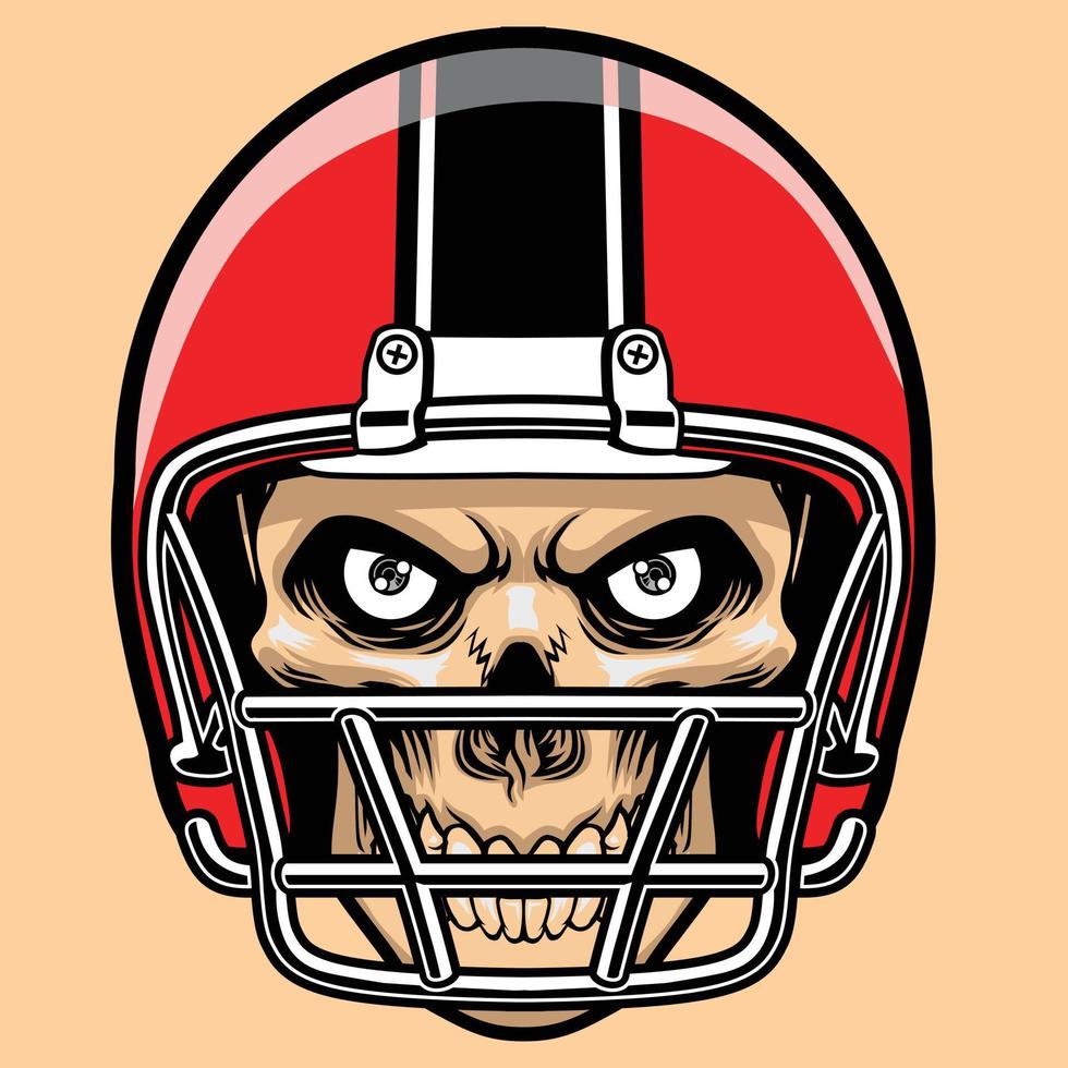 vector illustration of unique skull head cartoon character