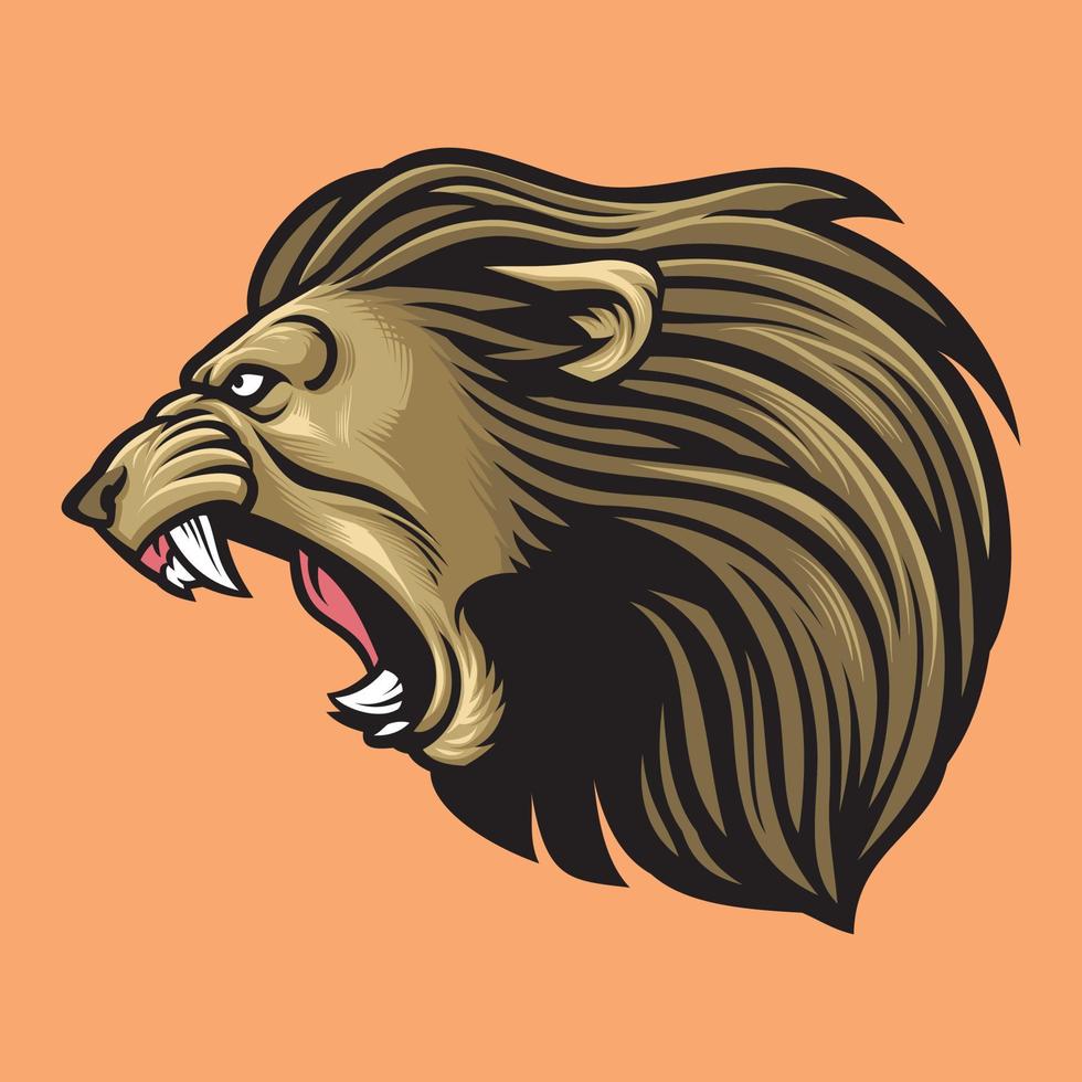 ilustración vectorial de una cabeza de león vector