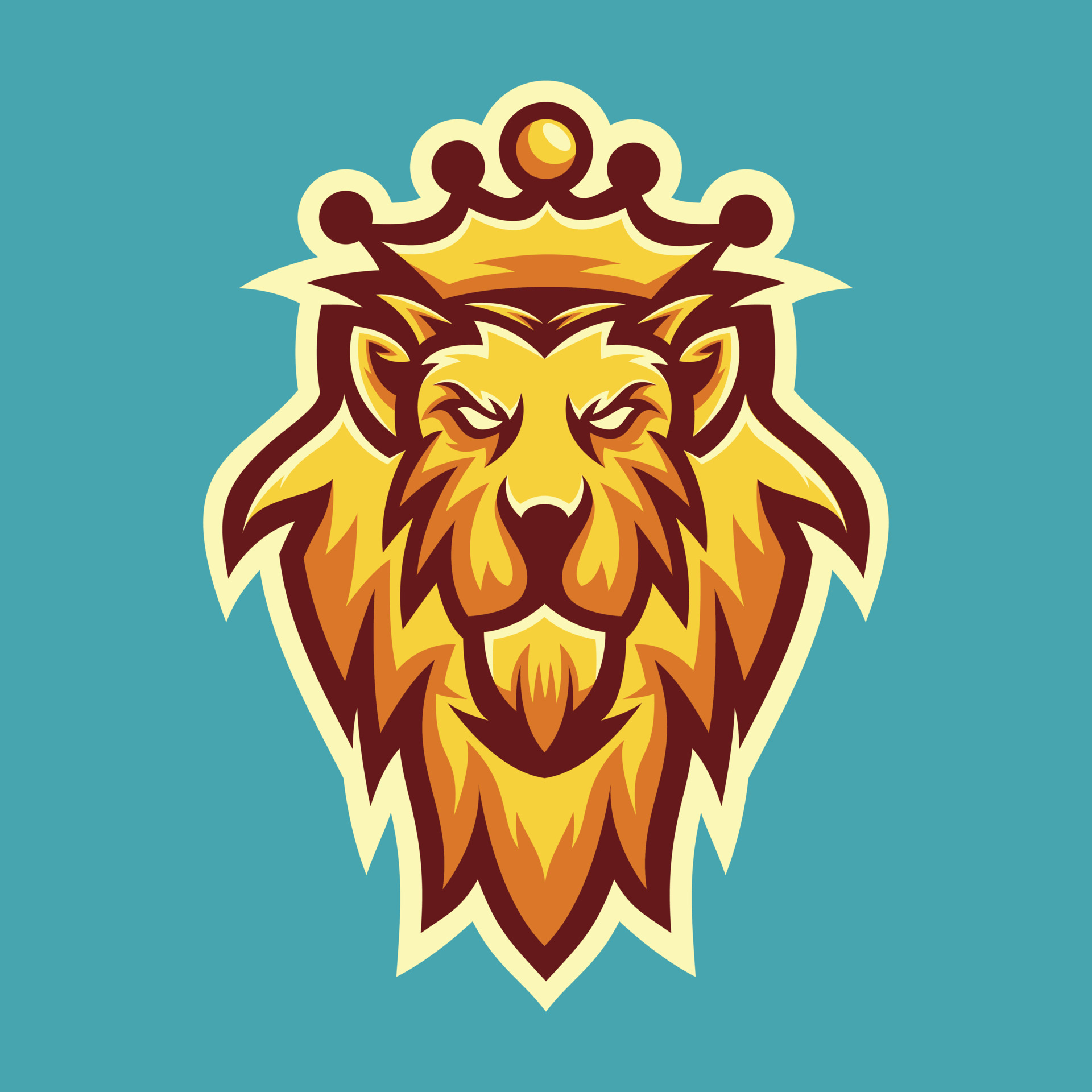 vector illustration of a lions head 13687956 Vector Art at Vecteezy