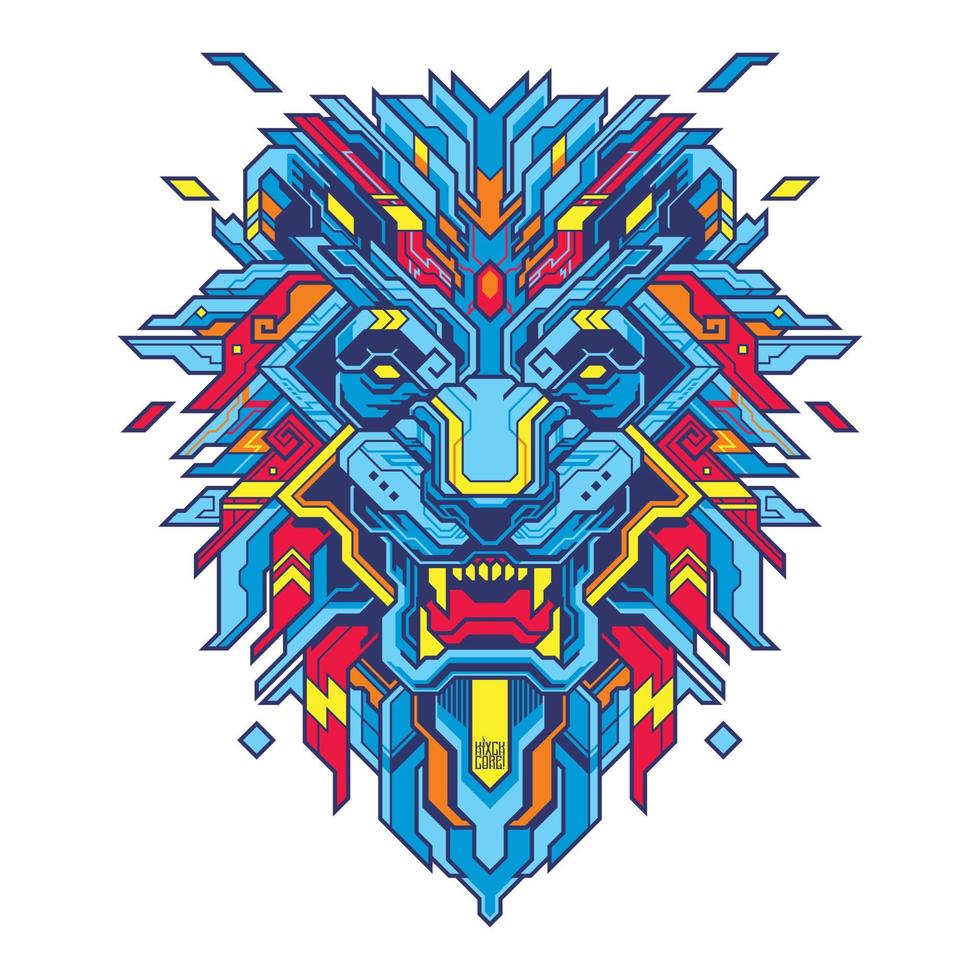 vector illustration of a lions head