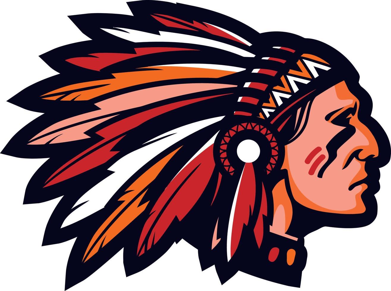 vector illustration of indian mascot