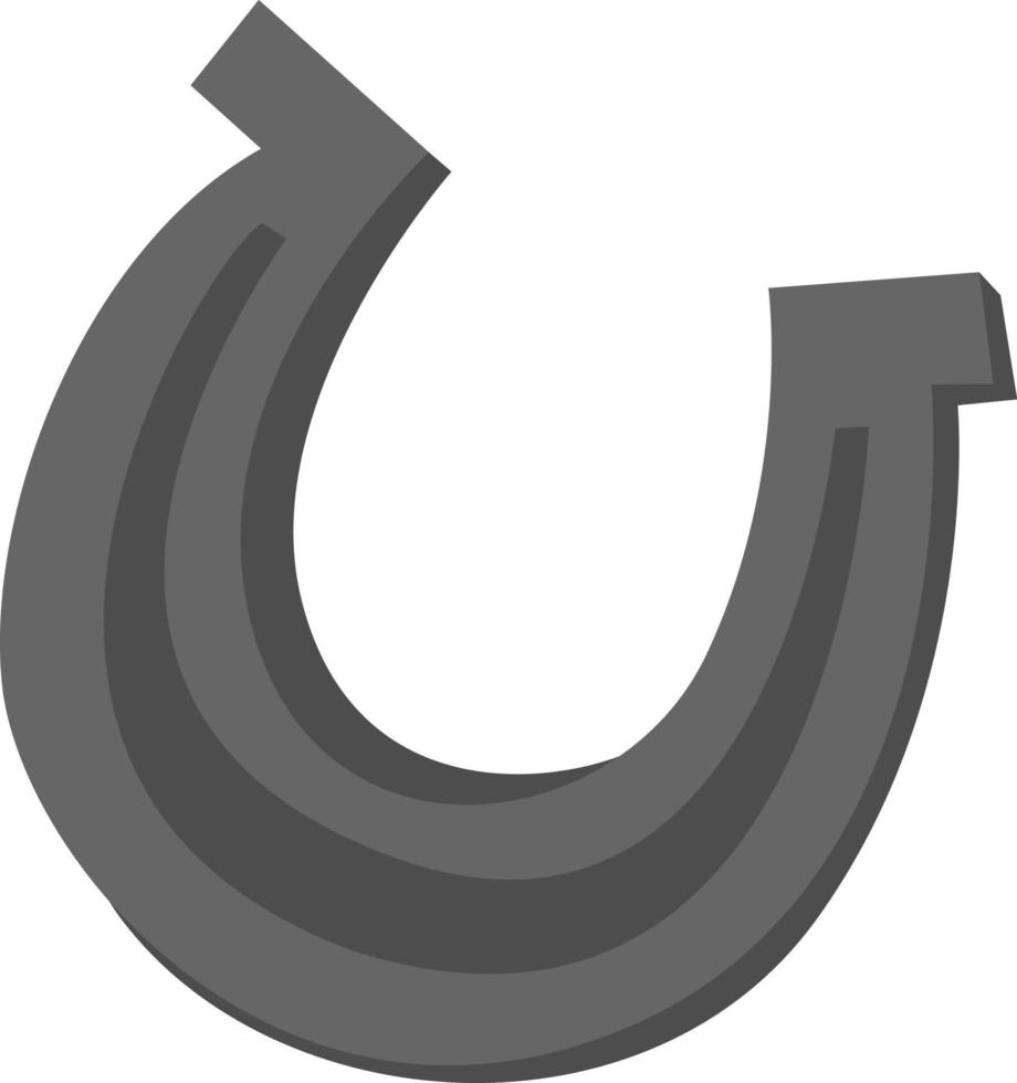 Happy horseshoe, illustration, vector on white background.