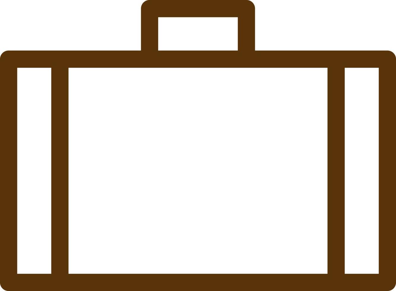 Brown man bag, illustration, vector on a white background.