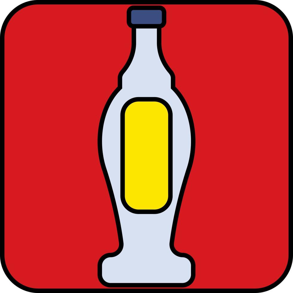 Fancy white alcohol bottle, illustration, vector, on a white background. vector