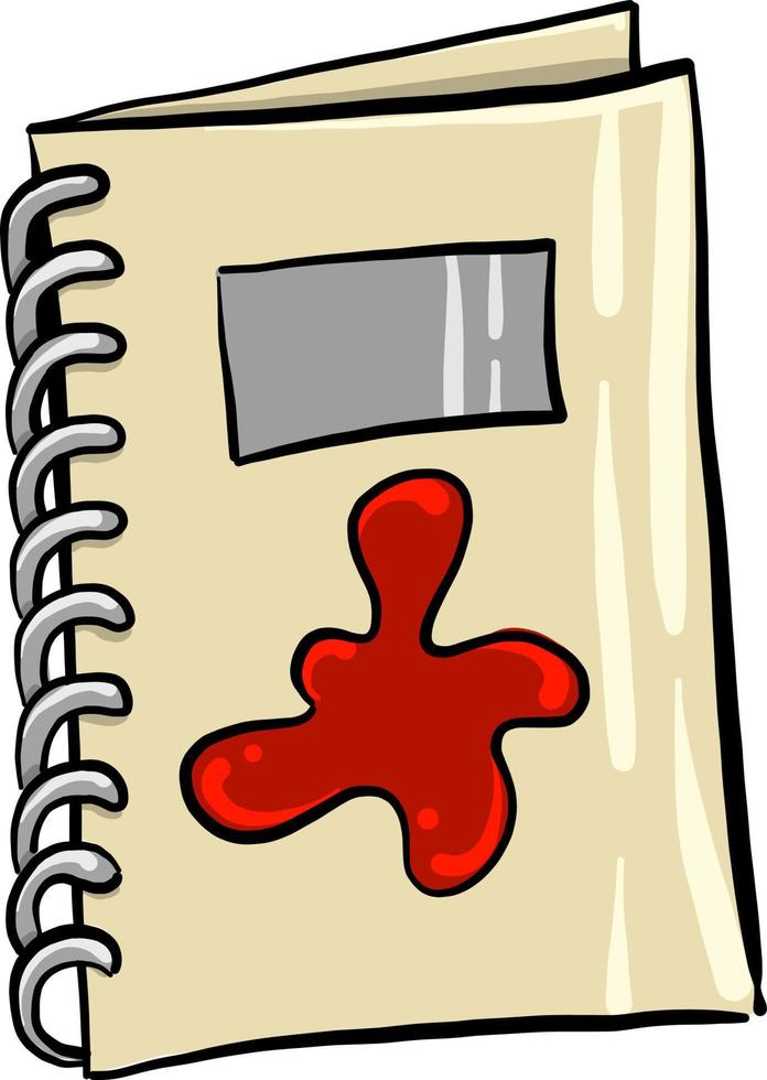 Sketchbook, illustration, vector on white background