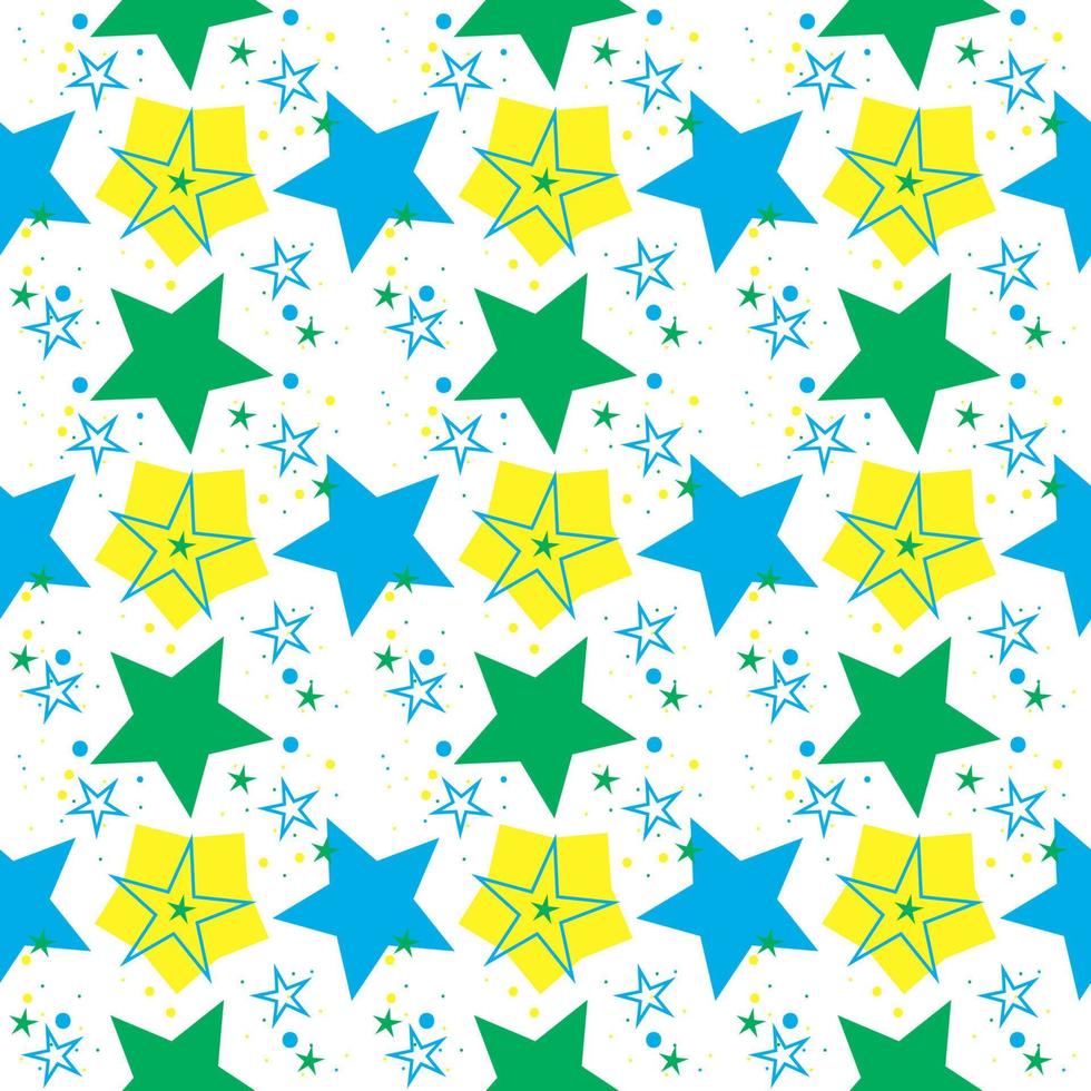 Geometric stars,seamless pattern on white background. vector