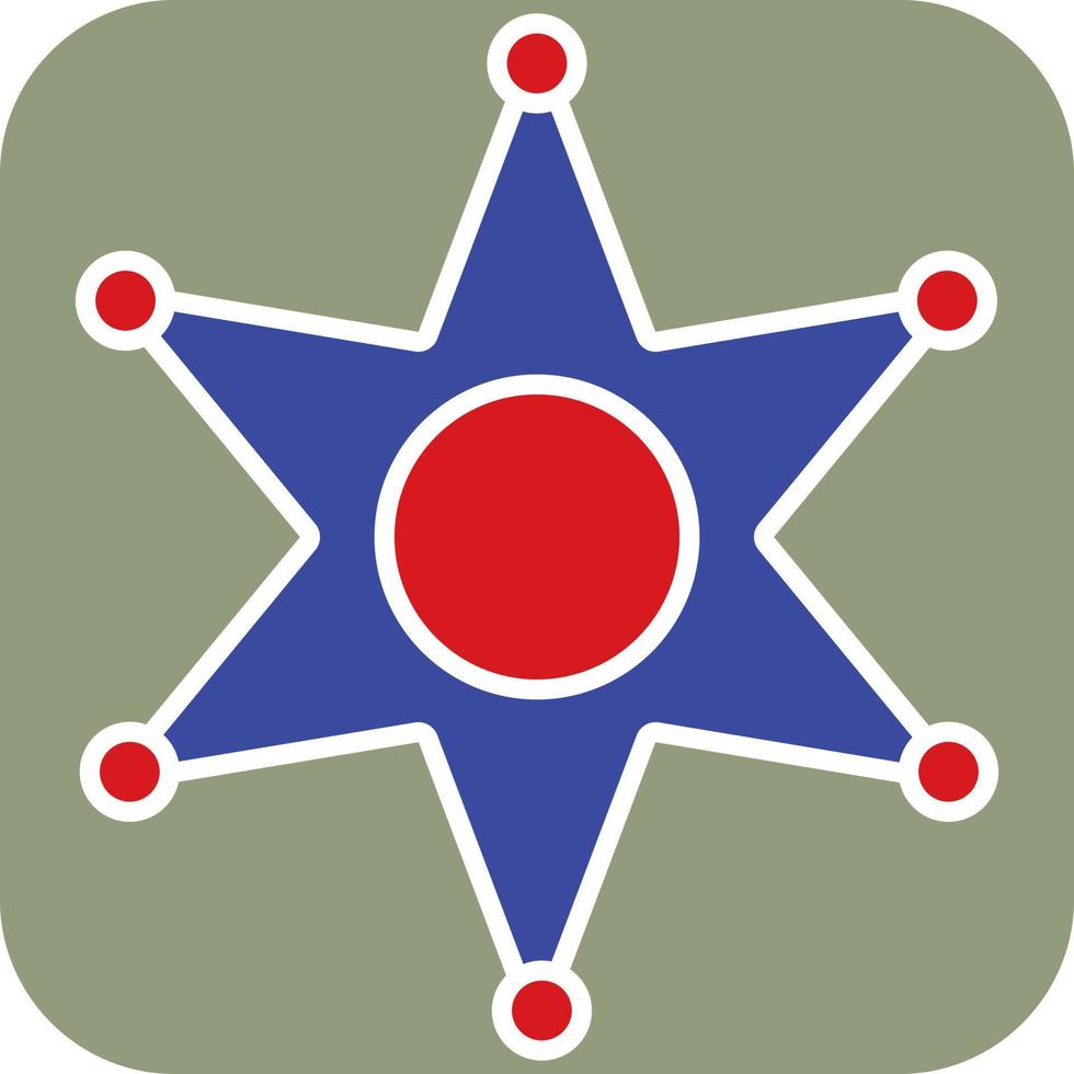 Sheriff star, illustration, vector on a white background.