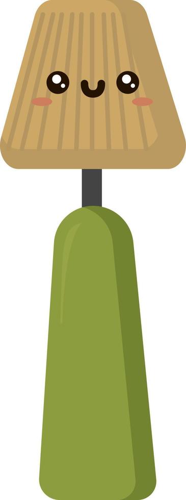 Green lamp, illustration, vector on white background.