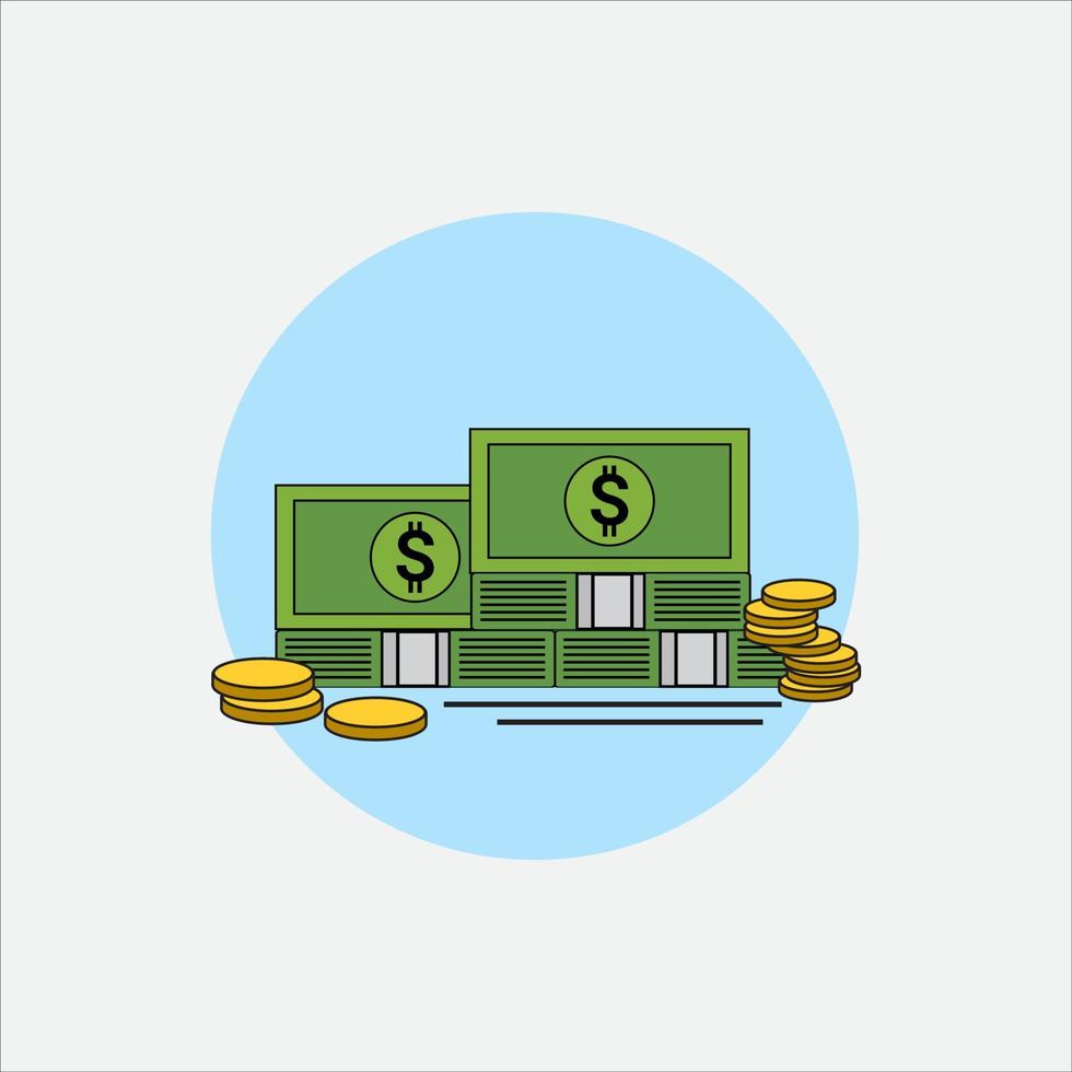 flat desigen money vector illustration