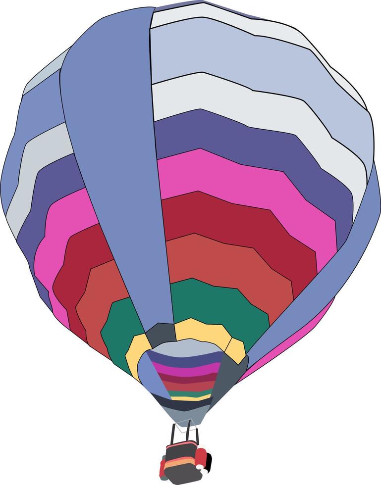 Globo de aire, ilustración, vector sobre fondo blanco.