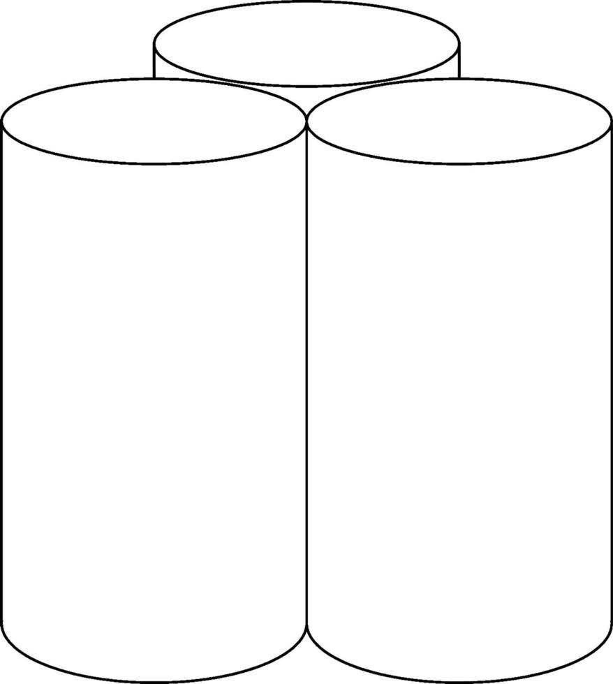 Circular Cylinder, vintage illustration. vector