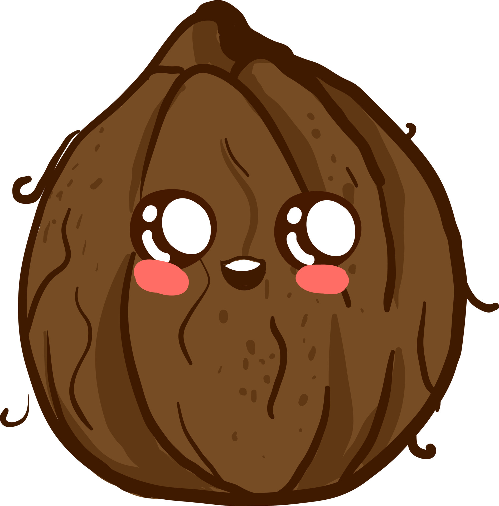 Cute coconut, illustration, vector on white background. 13688479 Vector ...